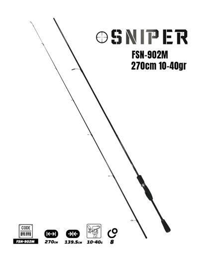 Fujin Sniper 270cm 10-40gr Spin Kamış FSN-902M